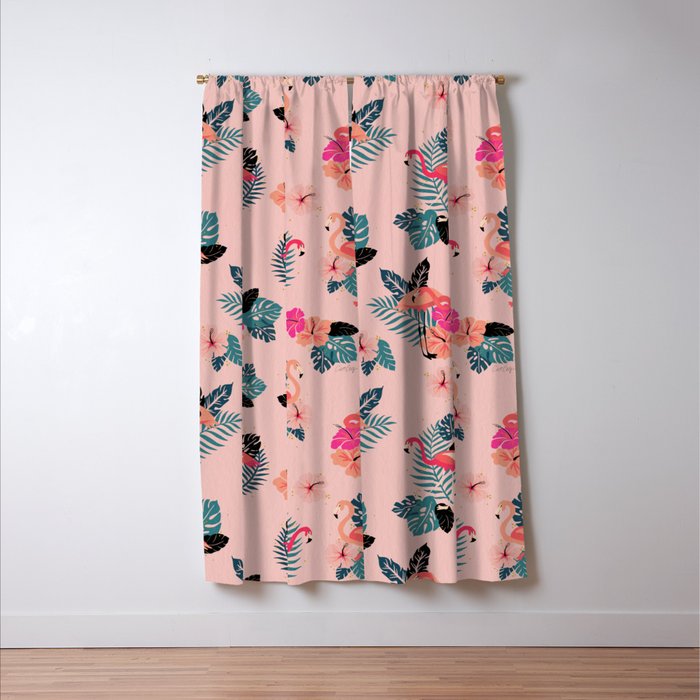 Tropical Flamingos - Pink Palette Window Curtain Gallery Image 3