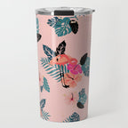 Tropical Flamingos - Pink Palette Travel Mug Gallery Image 1