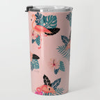 Tropical Flamingos - Pink Palette Travel Mug Gallery Image 3