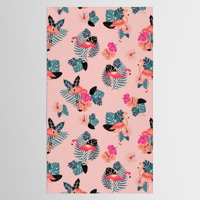 Tropical Flamingos - Pink Palette Tablecloth Gallery Image 2