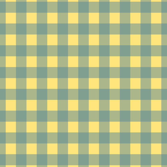 Gingham Check Pattern in Air Force Blue and Butter Yellow Coffee Mug Gallery Image 2