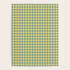 Gingham Check Pattern in Air Force Blue and Butter Yellow Poster Gallery Image 4