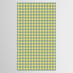Gingham Check Pattern in Air Force Blue and Butter Yellow Tablecloth Gallery Image 2