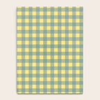 Gingham Check Pattern in Air Force Blue and Butter Yellow Notebook Gallery Image 4