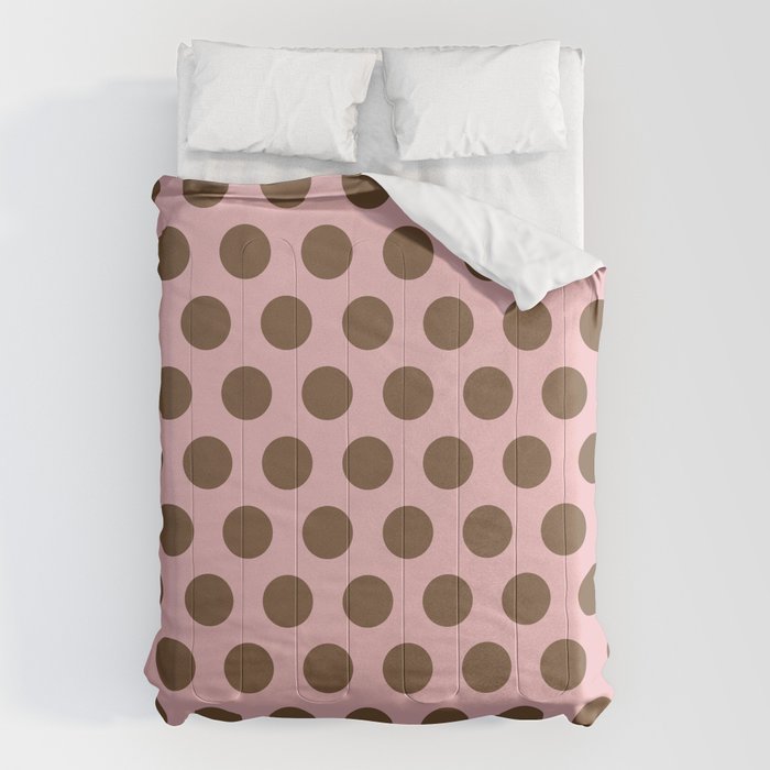 Pink and Brown Polka Dots 471 Kitch Comforter Gallery Image 6