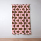 Pink and Brown Polka Dots 471 Kitch Window Curtain Gallery Image 3