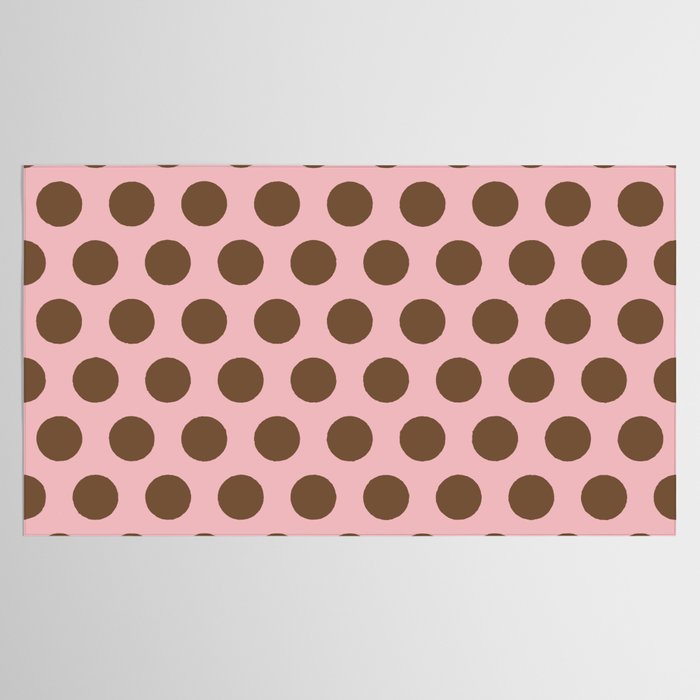 Pink and Brown Polka Dots 471 Kitch Tablecloth Gallery Image 2