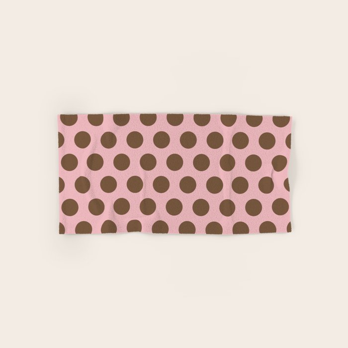 Pink and Brown Polka Dots 471 Kitch Towels Gallery Image 1