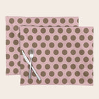Pink and Brown Polka Dots 471 Kitch Placemat Gallery Image 1