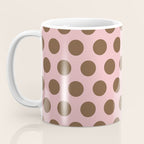 Pink and Brown Polka Dots 471 Kitch Coffee Mug Gallery Image 3