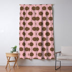 Pink and Brown Polka Dots 471 Kitch Window Curtain Gallery Image 5