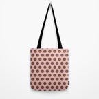 Pink and Brown Polka Dots 471 Kitch Tote Bag Gallery Image 2