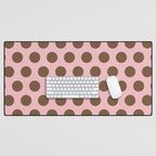 Pink and Brown Polka Dots 471 Kitch Desk Mat Gallery Image 1