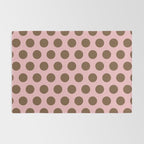 Pink and Brown Polka Dots 471 Kitch Rug Gallery Image 2