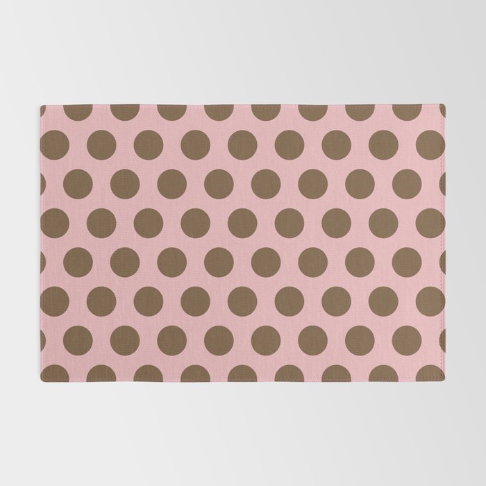 Pink and Brown Polka Dots 471 Kitch Rug Gallery Image 2