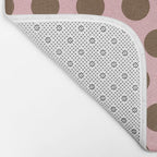 Pink and Brown Polka Dots 471 Kitch Bath Mat Gallery Image 2