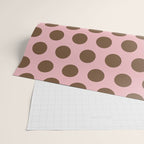 Pink and Brown Polka Dots 471 Kitch Wrapping Paper Gallery Image 2