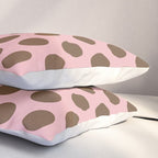 Pink and Brown Polka Dots 471 Kitch Pillow Sham Gallery Image 3