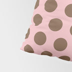 Pink and Brown Polka Dots 471 Kitch Pillow Sham Gallery Image 4