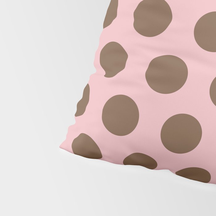 Pink and Brown Polka Dots 471 Kitch Pillow Sham Gallery Image 4