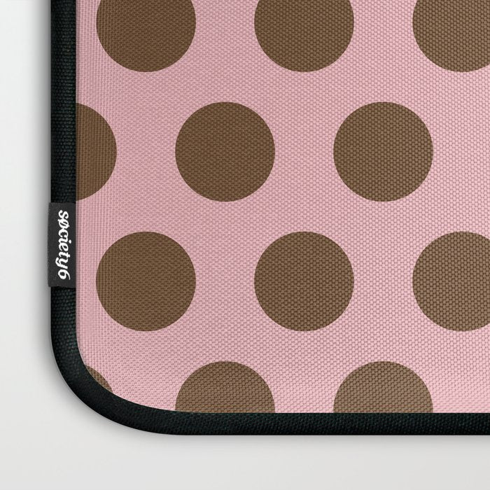 Pink and Brown Polka Dots 471 Kitch Laptop Sleeve Gallery Image 3