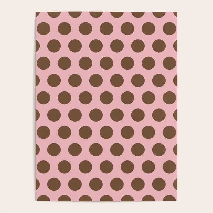 Pink and Brown Polka Dots 471 Kitch Poster Gallery Image 4
