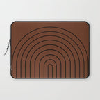 Minimal Arch XLII Brick Red Modern Geometric Lines Laptop Sleeve Gallery Image 1