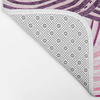 Large Scale Magenta Pink Modern Eclectic Playful Red Onion Slices in Watercolor Bath Mat Gallery Image 2
