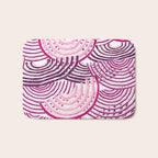 Large Scale Magenta Pink Modern Eclectic Playful Red Onion Slices in Watercolor Bath Mat Gallery Image 1