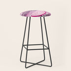 Large Scale Magenta Pink Modern Eclectic Playful Red Onion Slices in Watercolor Stool Gallery Image 1
