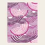 Large Scale Magenta Pink Modern Eclectic Playful Red Onion Slices in Watercolor Poster Gallery Image 4