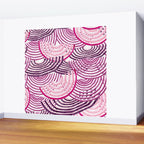 Large Scale Magenta Pink Modern Eclectic Playful Red Onion Slices in Watercolor Wall Mural Gallery Image 2