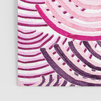 Large Scale Magenta Pink Modern Eclectic Playful Red Onion Slices in Watercolor Poster Gallery Image 3