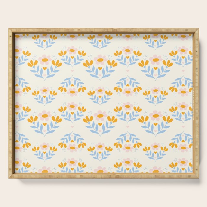 Sweet Love - Floral Pattern Serving Tray Gallery Image 1