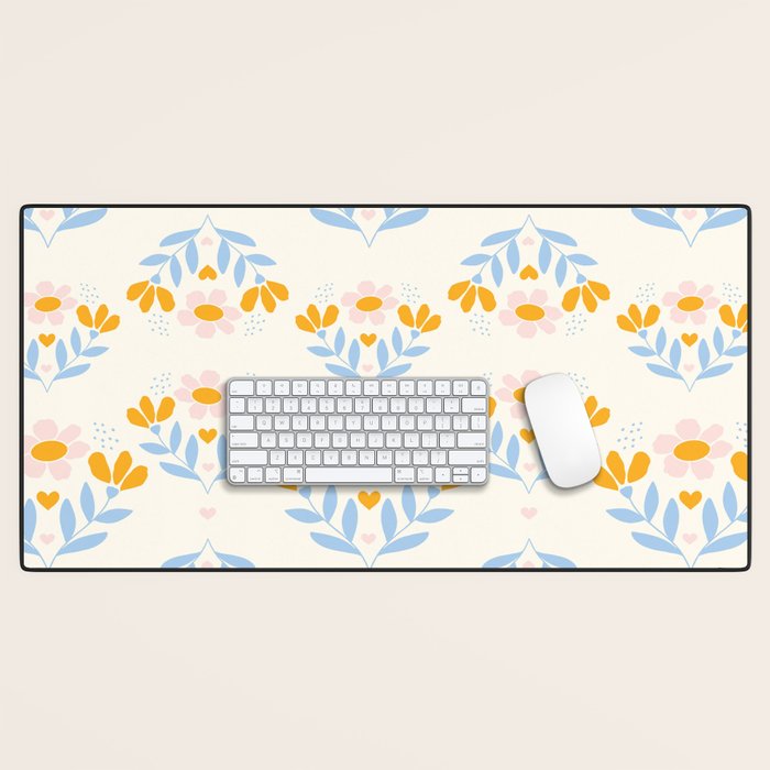 Sweet Love - Floral Pattern Desk Mat Gallery Image 1