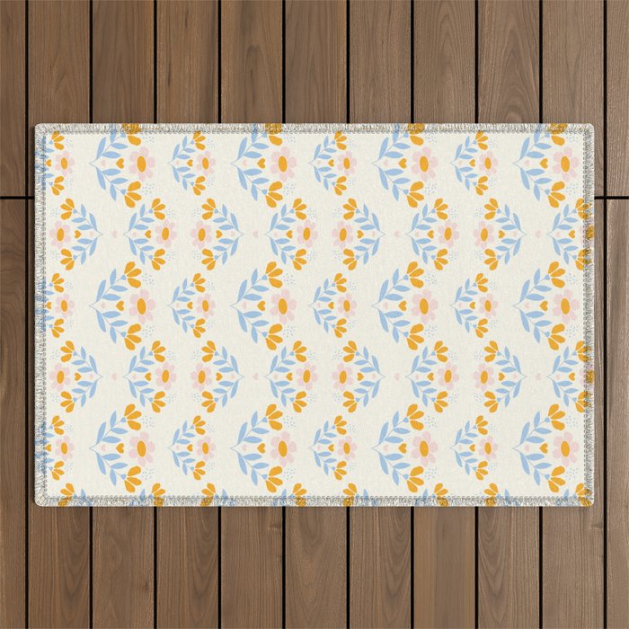 Sweet Love - Floral Pattern Outdoor Rug Gallery Image 1