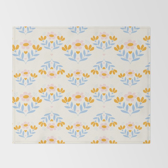 Sweet Love - Floral Pattern Throw Blanket Gallery Image 2