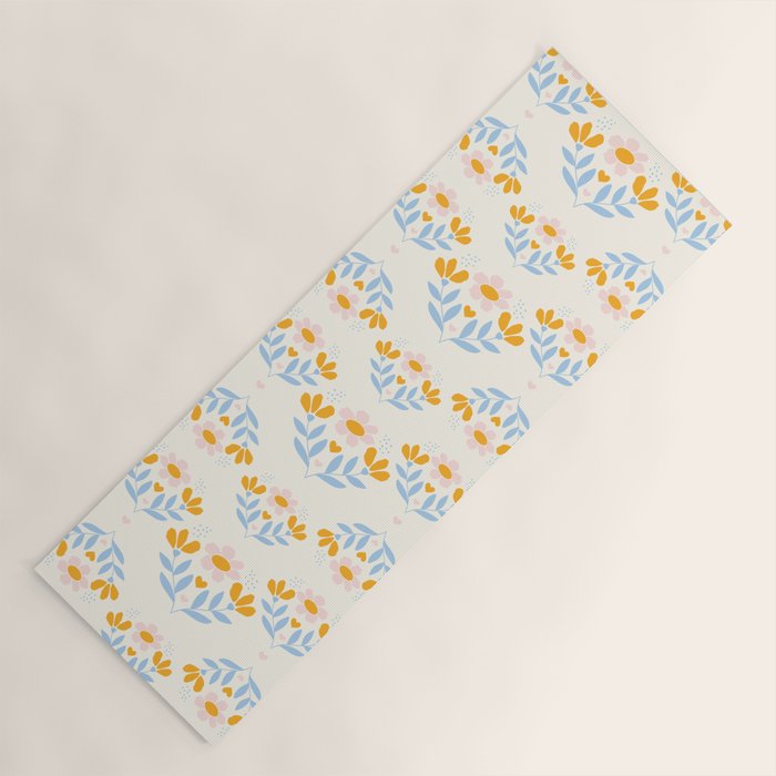 Sweet Love - Floral Pattern Yoga Mat Gallery Image 1