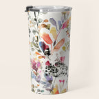 Watercolor Wild grasses watercolor Travel Mug Gallery Image 3