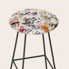 Watercolor Wild grasses watercolor Stool Gallery Image 2