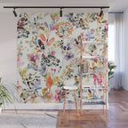 Watercolor Wild grasses watercolor Wall Mural Gallery Image 1