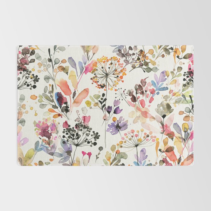 Watercolor Wild grasses watercolor Rug Gallery Image 2