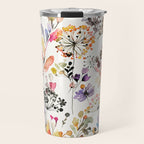 Watercolor Wild grasses watercolor Travel Mug Gallery Image 1