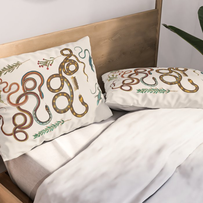 Albertus Seba Snakes And Lizards Pillow Sham Gallery Image 2