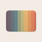 Colorful Retro Striped Rainbow Bath Mat Gallery Image 1