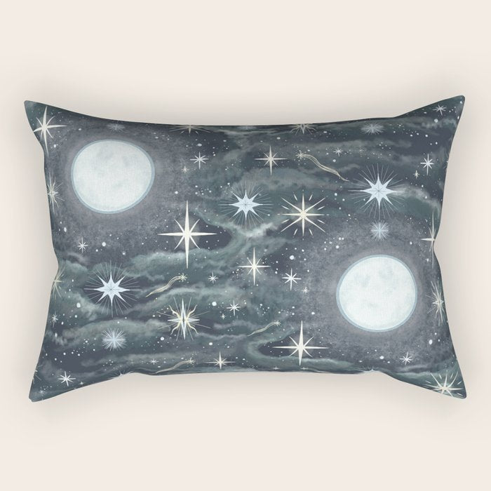 The Moon and Stars Rectangular Pillow Gallery Image 1