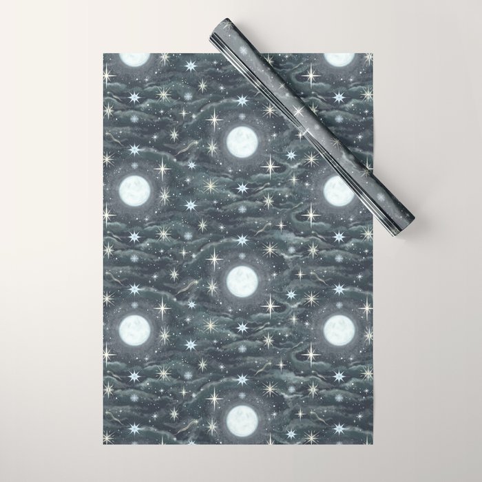 The Moon and Stars Wrapping Paper Gallery Image 1