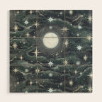 The Moon and Stars Wood Wall Art Gallery Image 1
