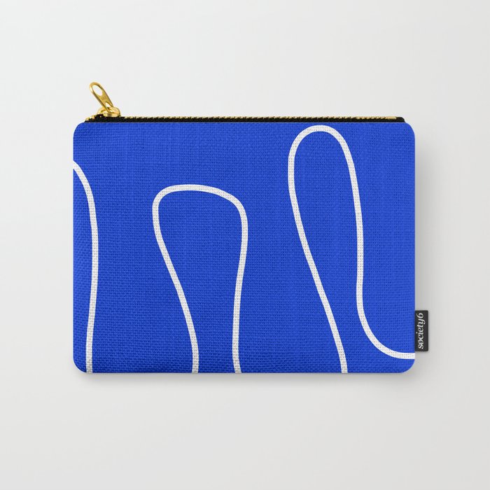 Blue Abstract Wave Carry All Pouch Gallery Image 1