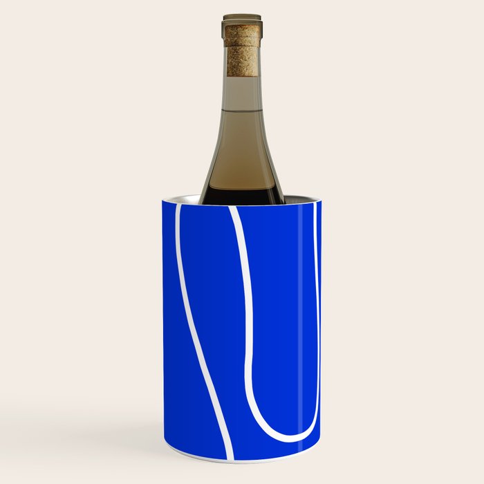 Blue Abstract Wave Wine Chiller Gallery Image 3